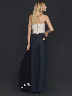Seventy +‎ Mochi Marie Sailor Jeans 25 High Rise Wide Leg Button Front thumbnail 2