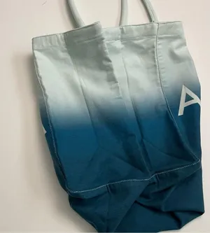Athleta Tote Bag Lightweight Beach Travel Gym Ombré Blue thumbnail 10