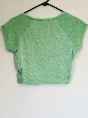 NWT Cupshe Slayin' It Green Crop Top & Shorts Lounge Set - Size: Extra Large thumbnail 6