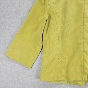 Requirements Corduroy Swing Jacket Womens M Yellow 3/4 Wide Sleeve Big Buttons‎ thumbnail 4