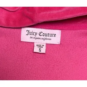 Juicy Couture Velour Zip Hoodie Pink Size S Zipper Broken Y2K thumbnail 5