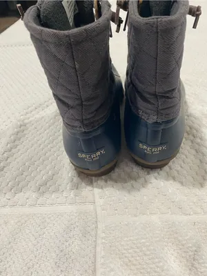 Sperry Gray and Brown Waterproof Rubber Boots thumbnail 4