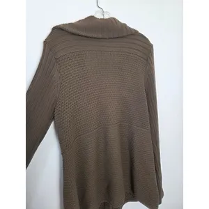 Calvin Klein Olive Green Knit Cardigan Sweater Ribbed Cozy Preppy Academia Large thumbnail 8