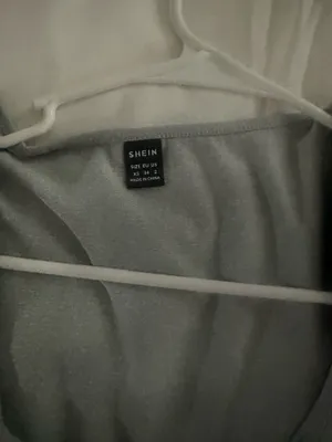 Grey Square Neck Top Gray Size XS thumbnail 2