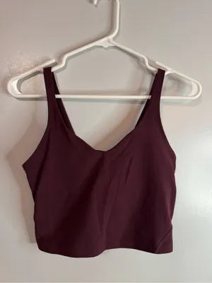 Lululemon Athletica Purple Cropped Tank Top Size 6 thumbnail 6