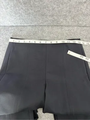 Quince Ultra-stretch Ponte Pintuck Ankle Pants Black size small 27” inseam thumbnail 13