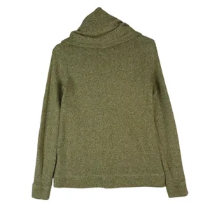 J. Crew Knit Sweater Womens Small Wool Blend Cowl Neck Green Pockets Gorpcore‎ thumbnail 2