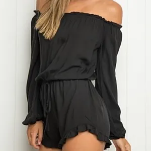 Brandy Melville Black Off the Shoulders Romper thumbnail 1