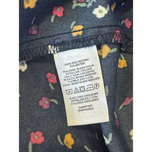Loft Midi Skirt Large Floral Ruffle Navy Blue Fall Winter Whimsigoth Resort Boho thumbnail 10
