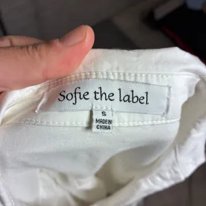 Sofie the Label White Cotton Tiered Puff Sleeve Babydoll Dress S1151D Small thumbnail 5
