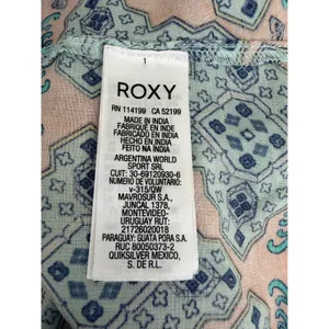 Roxy Dance to the Beat Sundress Womens S Paisley Crochet Blue Coral Pockets Boho thumbnail 10