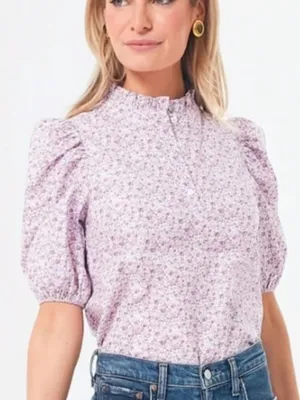Tuckernuck x Hyacinth House Blush Floral Florence Blouse Pink Multi S NWT thumbnail 2