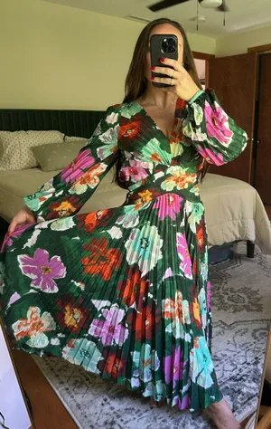 Maeve Anthropologie Long Sleeve Formal Dress thumbnail 1