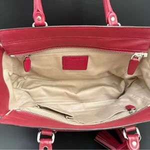 COACH 19890 Dark Red Leather Legacy Medium Candace Carryall Tote Shoulder Bag thumbnail 5