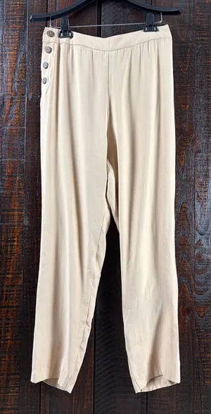 BCBGeneration BCBG Drapey High Waist Trousers in Sand NWT Small thumbnail 1