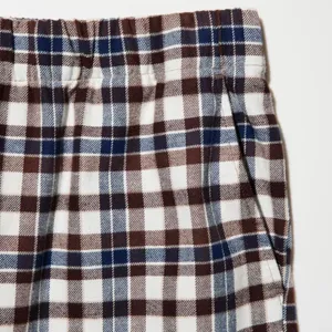 Uniqlo Flannel Pants | Checked NWT Brown Large thumbnail 5