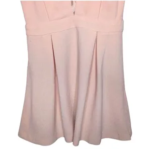 BCBG Womens Blush Pink Lace V-Neck Mini Pleated Dress‎ Romantic Shower Wedding thumbnail 7