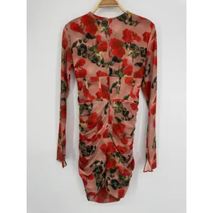 House of CB London Adanna Rose Print Corset‎ Mini Dress Large Pink Red Romantic thumbnail 6