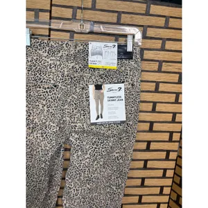 Seven7 Tummyless Skinny Leopard Print‎ Skinny Jeans Size 8 thumbnail 4