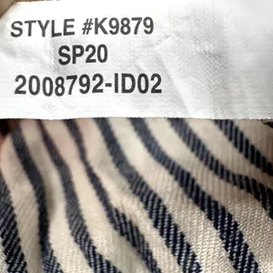 Madewell Courtyard Ruffle-Hem Blouse Top Striped V Neck Button Black White M thumbnail 5