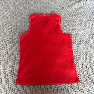 Vintage 90s Orange / Red Red Ribbed Lace Tank thumbnail 2