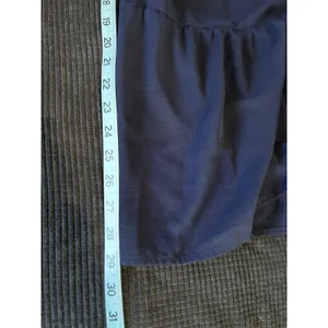 SHEIN Navy Wide Leg Pants High Rise Tiered Ruffle Size 0XL Flowy Elastic‎ Waist thumbnail 8