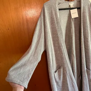 Anthropologie DONNI. Ribbed Sandwash Open Cardigan thumbnail 4
