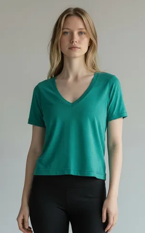 Lululemon What The Sport Cropped Tee Heathered Bali Breeze‎ 2 thumbnail 1