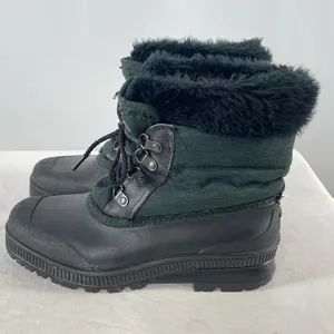 Sorel Woman’s Fabric Rubber Duck Boots in Black Size 8‎ thumbnail 2