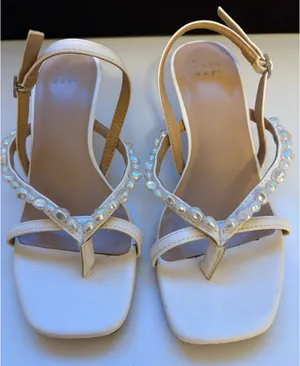 A New Day White Pearl Kitten Heels thumbnail 3
