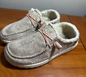 Hey Dude Wendy Tribal Earth Fur Fleece Lined Slip On Loafer Winter Casual W8 thumbnail 1
