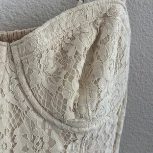 Abercrombie & Fitch Lace Cream Mini Dress Underwired Lined Medium thumbnail 4