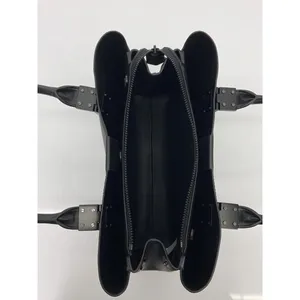 Charles & Keith Double Top Handle Structured Bag in Matte Black thumbnail 3