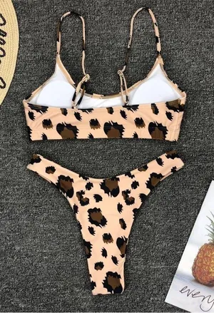 Boutique Cheetah print cheeky bikini thumbnail 4