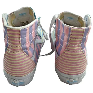 Vans Sk8-Hi Top Pastel Striped 721356 Patchwork M7.5 W9 Skate Shoe Sneaker thumbnail 3