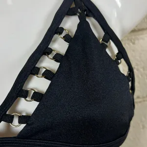 Victoria’s Secret Black Cut Out Bikini Top size S thumbnail 8