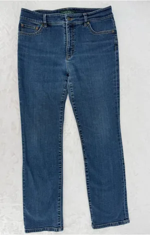 Lauren Ralph Lauren Straight Leg Women’s Jeans Classic 5 Pocket Medium Wash Sz 8 thumbnail 1