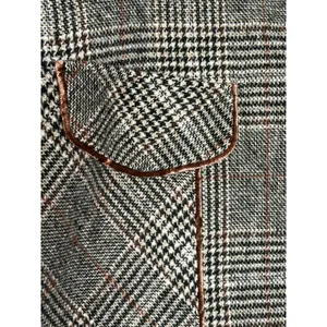 Bagatelle Plaid Mini Skirt Large Velvet Trim Button Front Heritage Preppy thumbnail 3