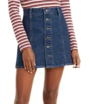 Levi’s‎ Jean skirt button front A-line size 30 thumbnail 1