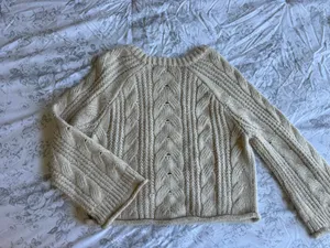 Universal Threads Cream Cable Knit Sweater thumbnail 3
