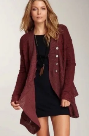 Free People Hemingway Cape Cardigan Size Small thumbnail 1