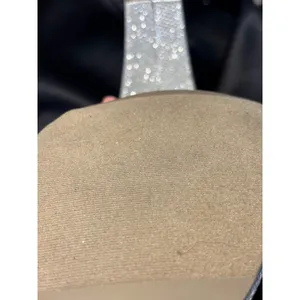 Worthington Beckwith Silver Glitter Block Heel Sandals Ankle Strap‎ Womens 11M thumbnail 8