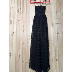 NWT Lulus Pursuing Elegance Black Floral Embroidered Lace-Up Dress Whimsigoth S thumbnail 2