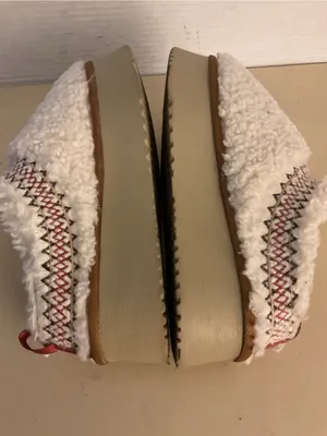 Women plush fuzzy faux fur fleece platform slipper boot mules US 6.5 thumbnail 3