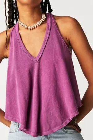 FREE PEOPLE We The Free Karri Swing Tank in Dahlia Mauve thumbnail 1