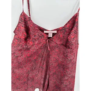 Victoria's Secret‎ Womens Red Satin Nightgown Sz L Red Sexy Lingerie Tie Open thumbnail 6