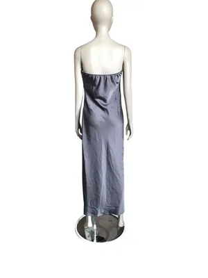 NWT Hello Molly Charcoal Gray Strapless Maxi Dress thumbnail 4