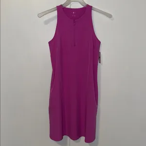 Lou & Grey Wanderweave Active Zip Halter Dress w Pockets Women’s XS Extra Small thumbnail 5