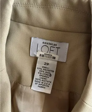 Ann Taylor Loft Pantsuit Tan thumbnail 5