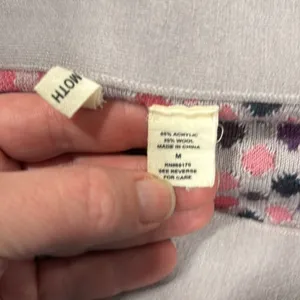 Anthropologie MOTH mini skirt polka dot wool knit circle skater design size M thumbnail 7